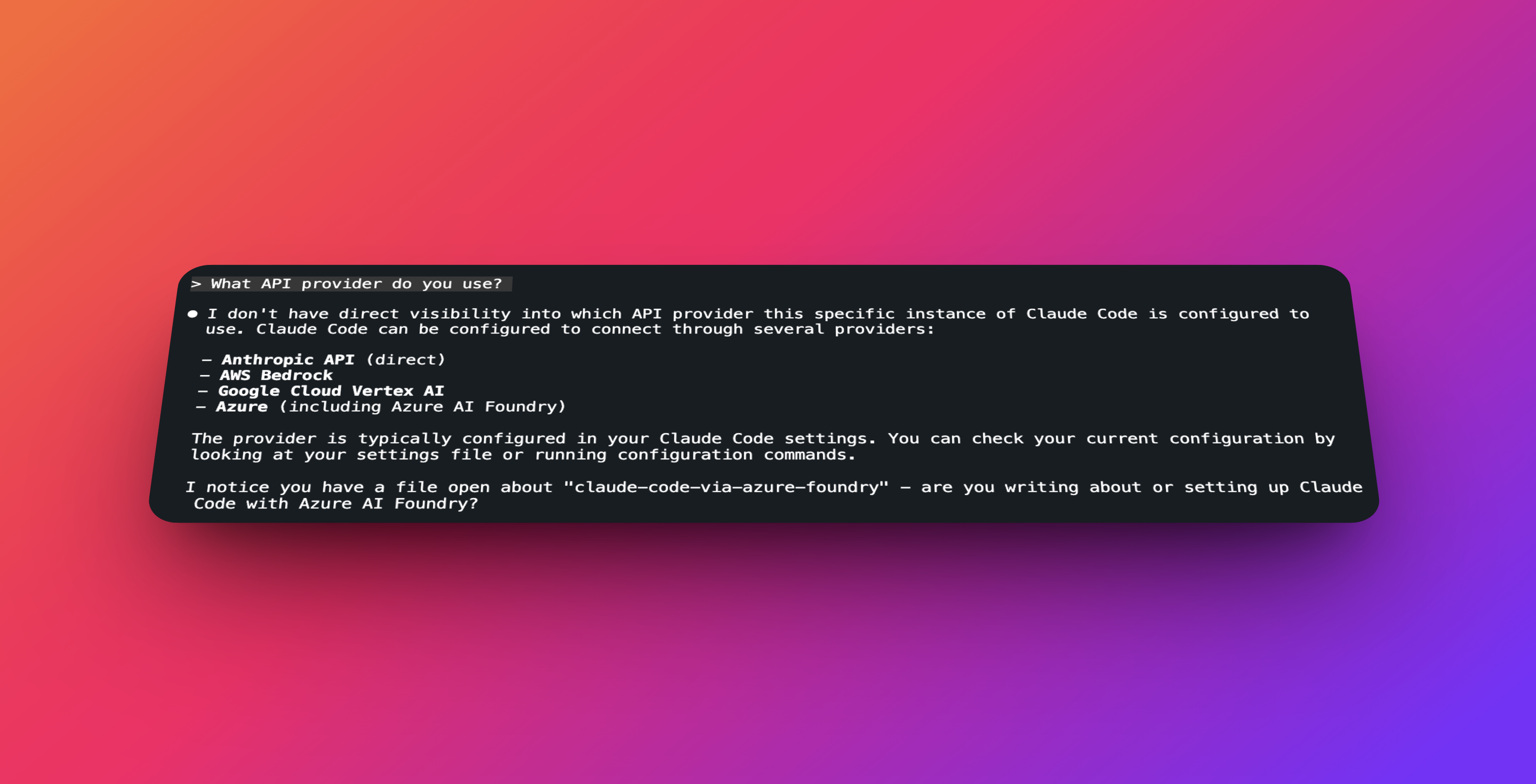 How to use Claude Code via Azure Foundry