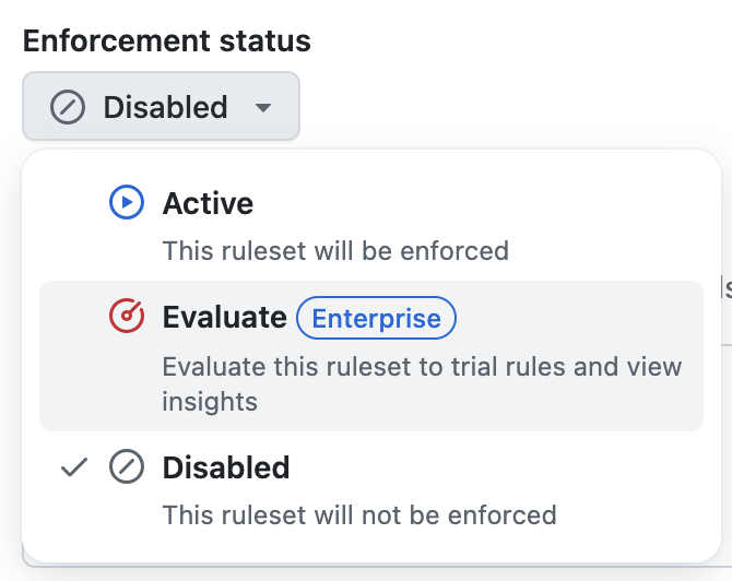 enforcement-evaluate-mode