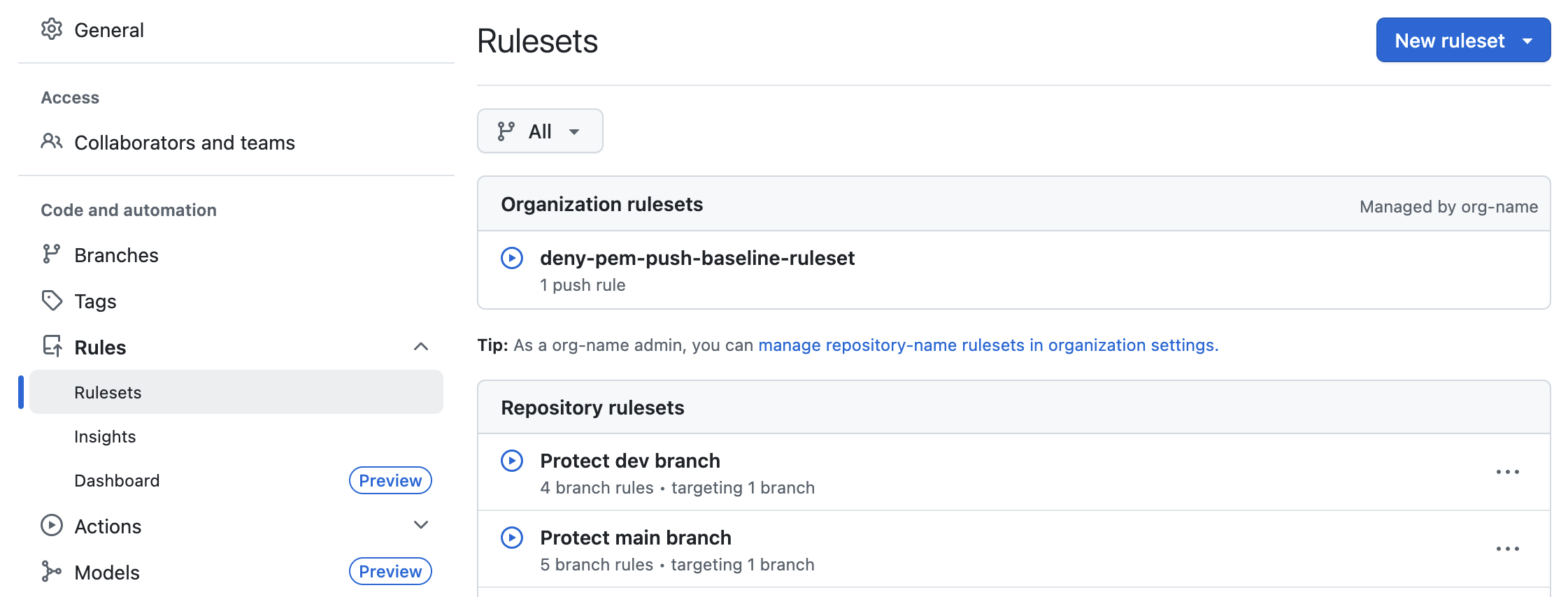 org-level-and-repo-level-rulesets